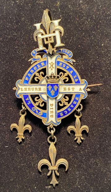 null Croix des partisans du comte de Chambord, type en forme de croix grecque en...