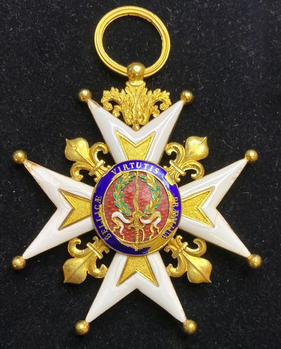 null Ordre de Saint-Louis - Restauration, bijou de grand-croix en or partiellement...