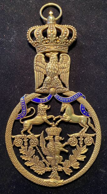 null Royaume de Westphalie - Ordre de la couronne de Westphalie, fondé par Jérôme...