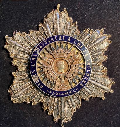 null Ordre de la Couronne de Fer, fondé par Napoléon Ier, roi d'Italie en 1805, plaque...