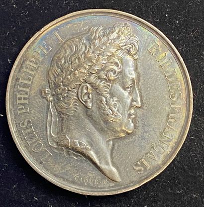 null Chambre des Députés, session de 1834, médaille d'identité par Caqué, en argent,...