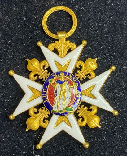 null Ordre de Saint-Louis - Restauration, croix de chevalier en or et émail, les...