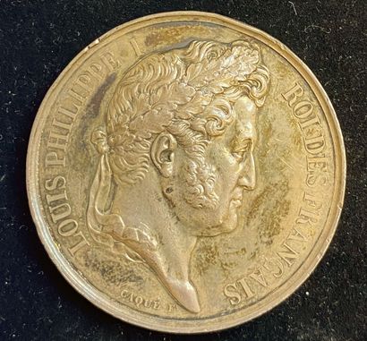null Chambre des Députés, session de 1833, médaille d'identité par Caqué, en argent,...