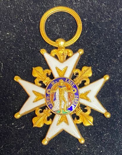 null Ordre de Saint-Louis - Restauration, croix de chevalier légèrement réduite en...