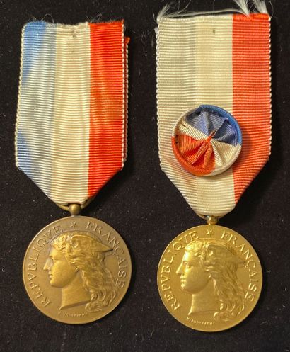 null Médaille des Épidémies, 1884, Colonies, lot de deux médailles : ministère des...
