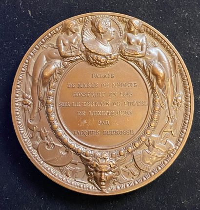 null Chambre des Pairs, 1836, médaille en cuivre patiné par Klagmann et Bovy commémorant...