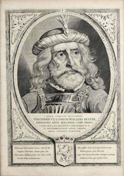 null Set of thirty-five engravings, portraits of the counts of Flanders.

46 x 33...