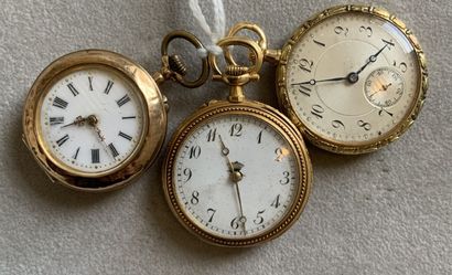 Lot of two neck watches, with winding up...
