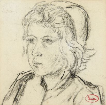 null Maximilien LUCE (1858 - 1941)
Étude de personnages - Portrait de fillette
Deux...