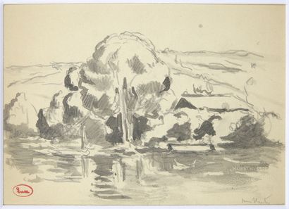 null Maximilien LUCE (1858 - 1941)
Rolleboise
Two drawings in ink wash on pencil...