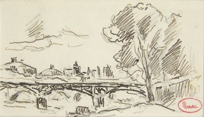 null Maximilien LUCE (1858 - 1941)
Paris, la Seine au pont des Arts
Dessin à l'encre...