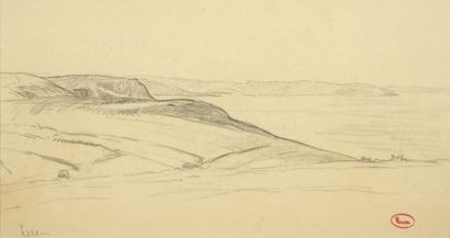 null Maximilien LUCE (1858 - 1941)
Camaret, la côte
Dessin au crayon noir et à l'estompe,...