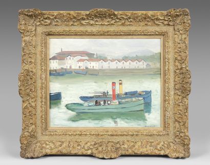 null Albert MARQUET (1875-1947)
Saint-Jean-de-Luz, fishing boat
Oil on panel, signed...