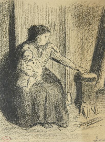 null Maximilien LUCE (1858 - 1941)
Ambroisine and Frédéric Luce as a baby by the...