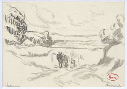 null Maximilien LUCE (1858 - 1941)
Méricourt, bords de Seine
Attelage
Deux dessins...