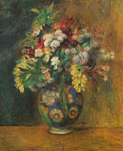 Pierre-Auguste RENOIR (1841 -1919), Fleurs dans un vase Pierre-Auguste RENOIR (1841...