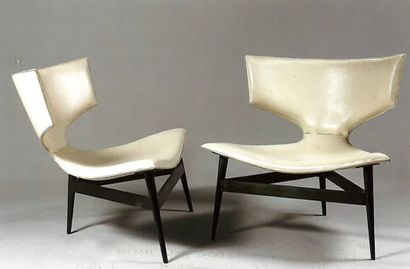 André ARBUS (1903-1969), Paire de grands fauteuils André ARBUS (1903-1969)

Paire...