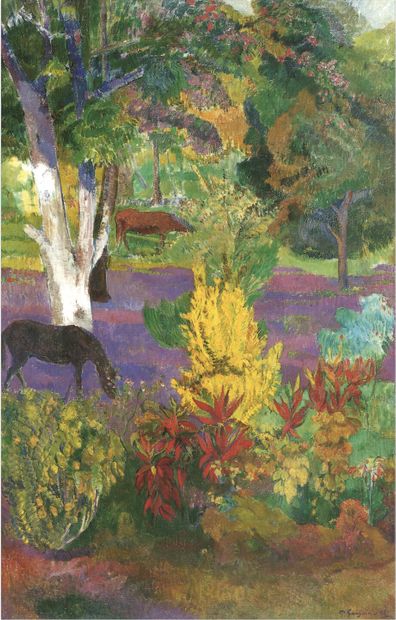 Paul GAUGUIN (1848-1903), Paysage aux chevaux (Chevaux aux Iles Marquises) 
Paul...