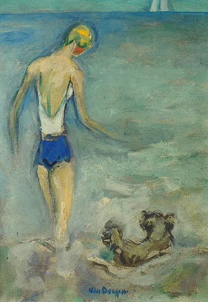 Kees Van DONGEN (1877-1968), Baigneuse et son chien Kees Van DONGEN (1877-1968)

Baigneuse...