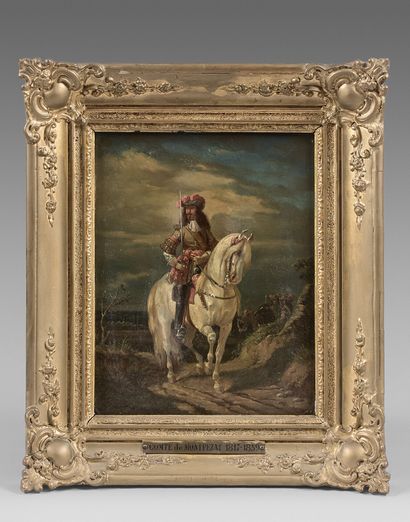 null Henri Auguste de MONTPEZAT (1817-1859)

Cavalier sur un cheval gris

Huile sur...