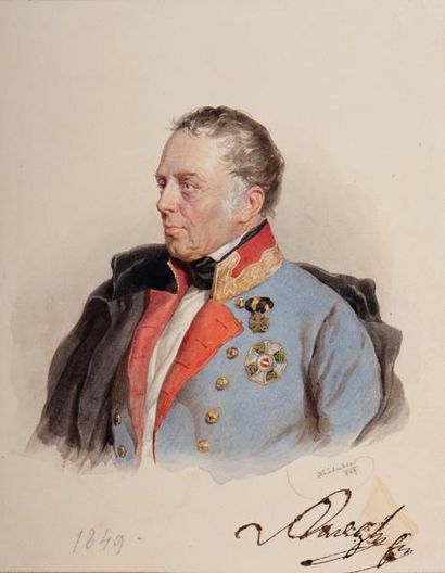 Joseph KRIEHUBER (Vienne, 1800-1876) Graf Johann Joseph Wenzel radetzky von radetz...