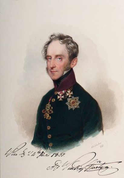 Joseph KRIEHUBER (Vienne, 1800-1876) Fürst Alfred Candidus zu Windisch-Grätz Prince...