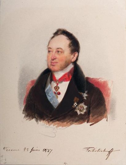 Moritz Michael DAFFINGER (Vienne, 1790-1849) Graf Dimitri Tatistscheff (1767- 1847)...