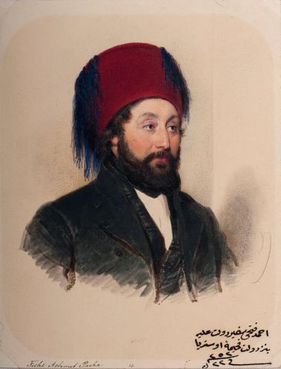 Moritz Michael DAFFINGER (Vienne, 1790-1849) Achmet Fethi pacha (1801-1858) Ahmed...