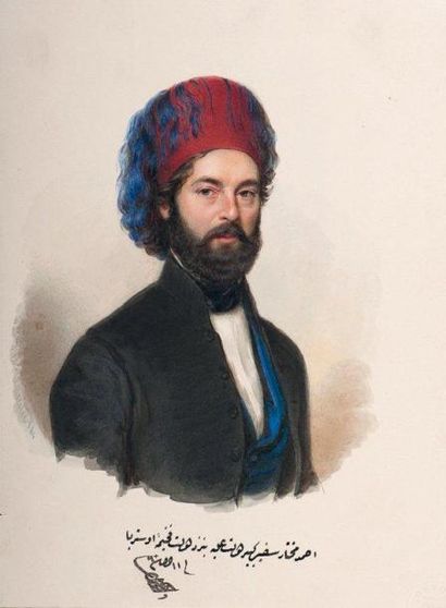 Alois von ANREITER (Bozen, 1803-Vienne, 1882) Achmed Muhtar Effendi, d'après Schrozberg...