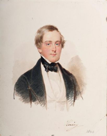 Moritz Michael DAFFINGER (Vienne, 1790-1849) Herzog heinrich von Bordeaux, Graf von...