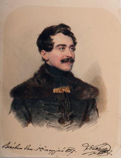 Moritz Michael DAFFINGER (Vienne, 1790-1849) Graf Johann Nàko von Nagy-Szent Miklos...