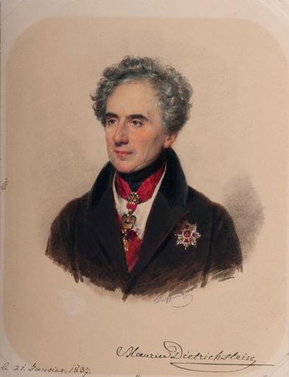 Moritz Michael DAFFINGER (Vienne, 1790-1849) Graf Moritz Dietrichstein-proskau-leslie...