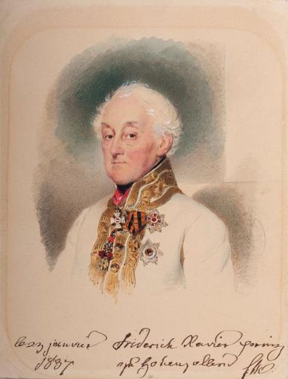 Moritz Michael DAFFINGER (Vienne, 1790-1849) Prinz Friedrich Franz xaver zu hohenzollern-hechingen...