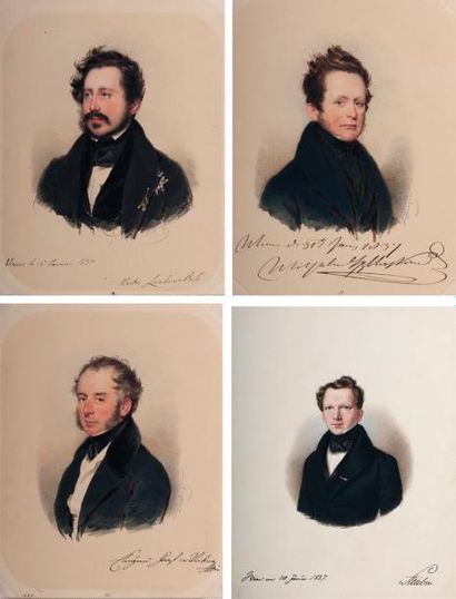Moritz Michael DAFFINGER (Vienne, 1790-1849) Graf hector lucchesi-palli; herzog Wilhelm...