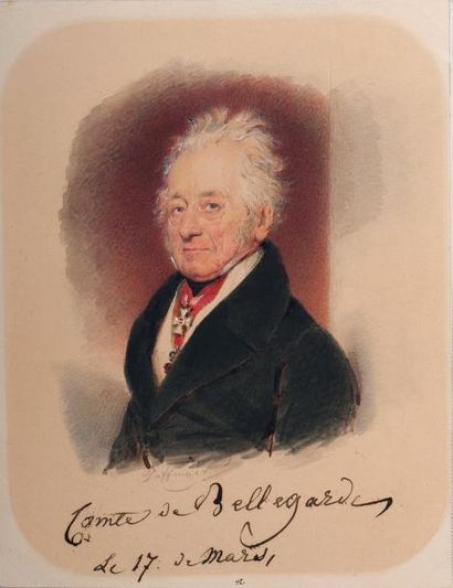 Moritz Michael DAFFINGER (Vienne, 1790-1849) Graf heinrich Johann von Bellegarde...