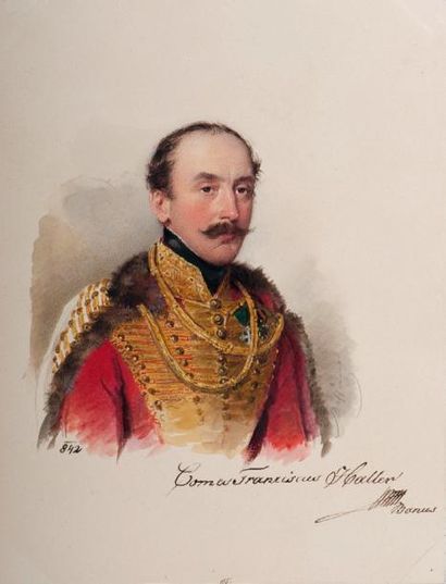 Moritz Michael DAFFINGER (Vienne, 1790-1849) Graf Franz Haller von Hallerstein Comte...