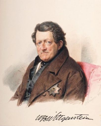 Franz KRÜGER (Grossbadegast, 1797-Berlin, 1857) Fürst Wilhelm ludwig Georg zu say-Wittgensteinhohenstein...