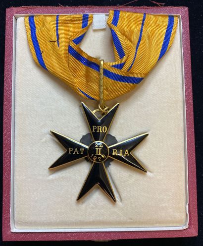 null Estonie - Ordre de la Croix de l'Aigle, fondé en 1928, bijou de 3e classe (commandeur)...