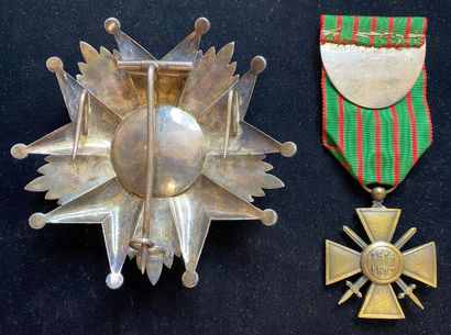 null France - Lot de deux décorations : Ordre de la Légion d'honneur, plaque de grand-croix...