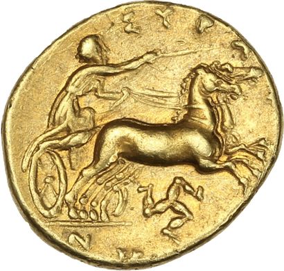 null SICILE, Syracuse : Règne d'Agathoclès (317-289 av. J.-C.).

Drachme d'or. 4,28...
