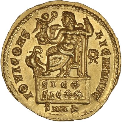 null LICINIUS (308-324).

Aureus. Nicomedia (317-318). 5,25 g.

His head laureate...