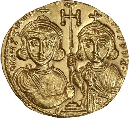 null JUSTINIAN II (705-711).

Solidus. Constantinople. 4,42 g.

Diademed busts of...