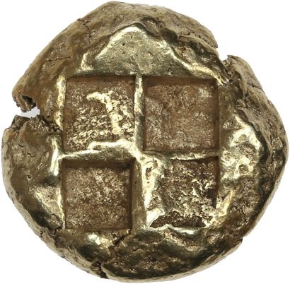 null MYZIA : Lampsak (500-450 B.C.).

Electrum statere. 15,21 g.

Protome of winged...