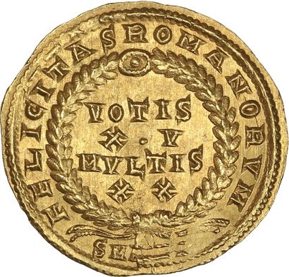 null CONSTANCE II (324-361).

Solidus. Antioche (338-339 Auguste). 4,44 g.

Son buste...