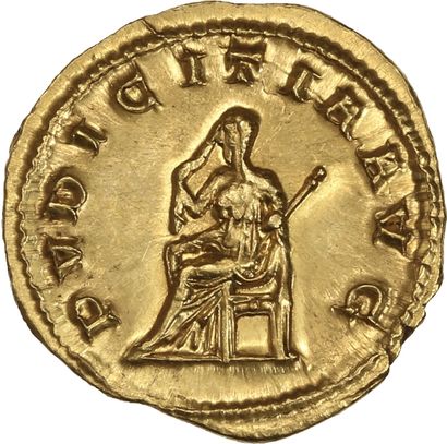null Étruscille, épouse de Trajan Dece.

Auréus. Rome (250). 4,58 g.

Son buste diadémé...