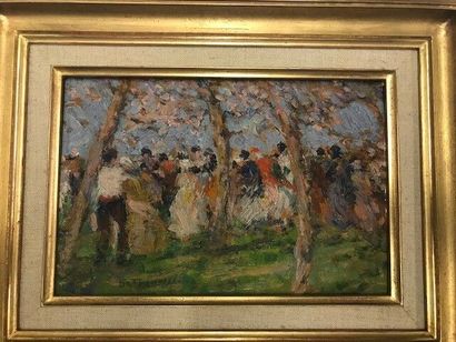 null Pietro de Francisco

"Animated scene of character

Oil on panel

signed lower...