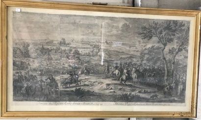 null Engraving : " Arrivée du Roy au Camp devant Mastrick en l'année 1673 ".

Proof...