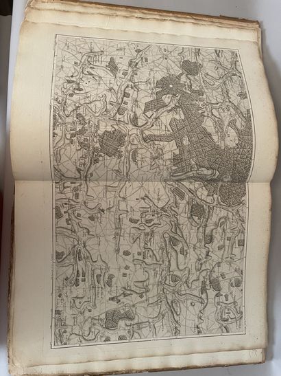 null Topographic Atlas in XVI sheets of the Environs of Paris by Charles Picquet,...