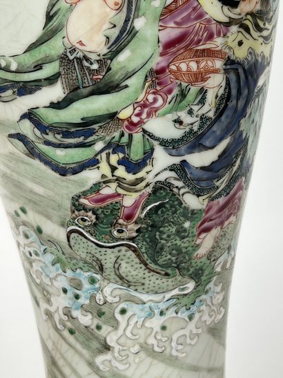 null CHINA
VASE mounted in baluster lamp in enamelled porcelain in the taste of the...