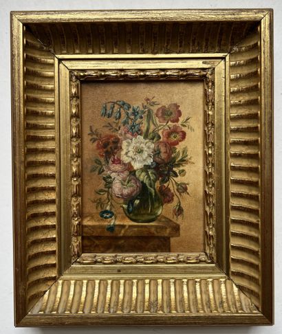 null Attribué à Élise Lebarbier BRUYERE (1776-1842)
"Natures mortes dans un vase...